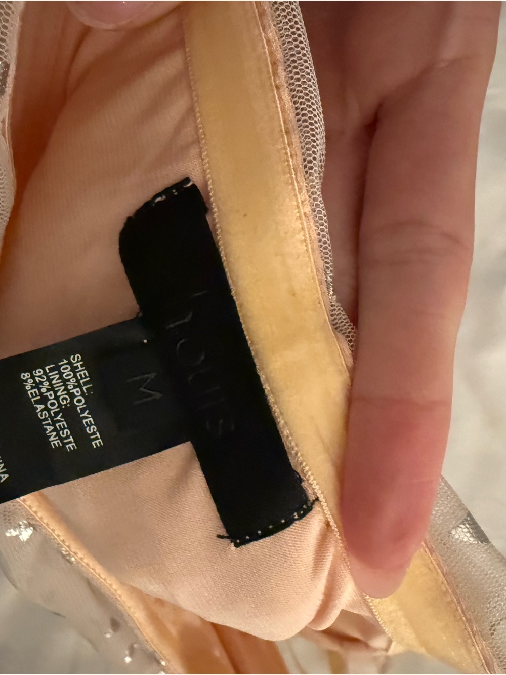 REVOLVE Peach Pink Metallic Heart-Print Bustier Top - Picture 3 of 3